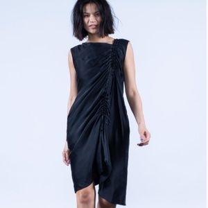 Malia Mills Adelaide asymmetrical black dress